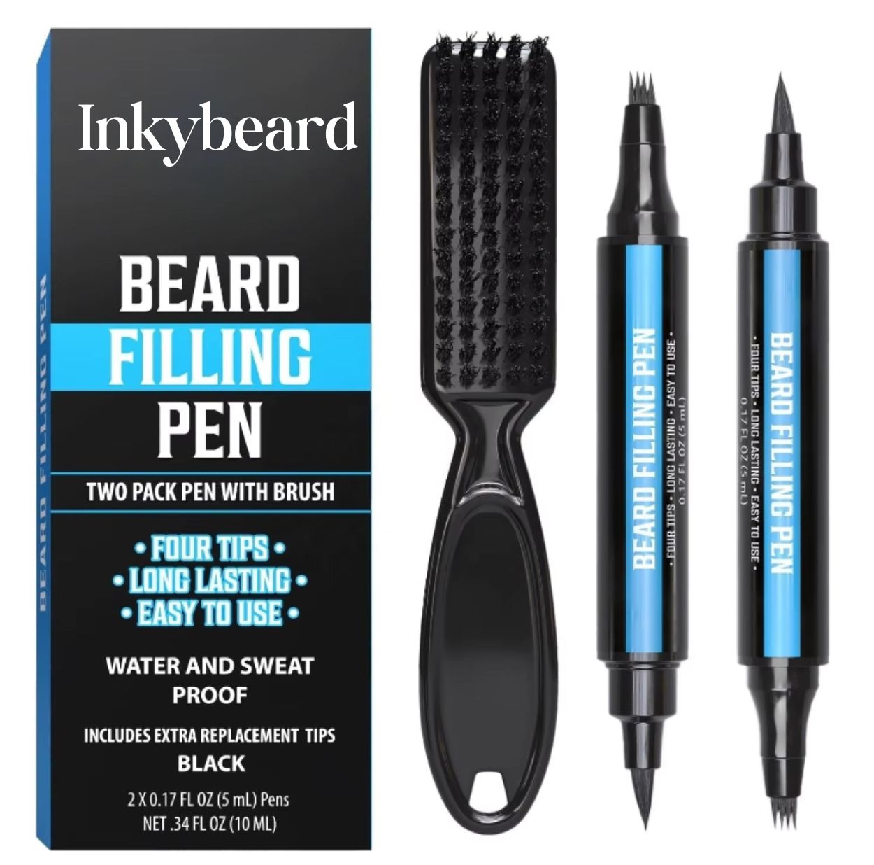 Customizable Beard Pencil Filler with Brush - Hot Sale Beard Pen