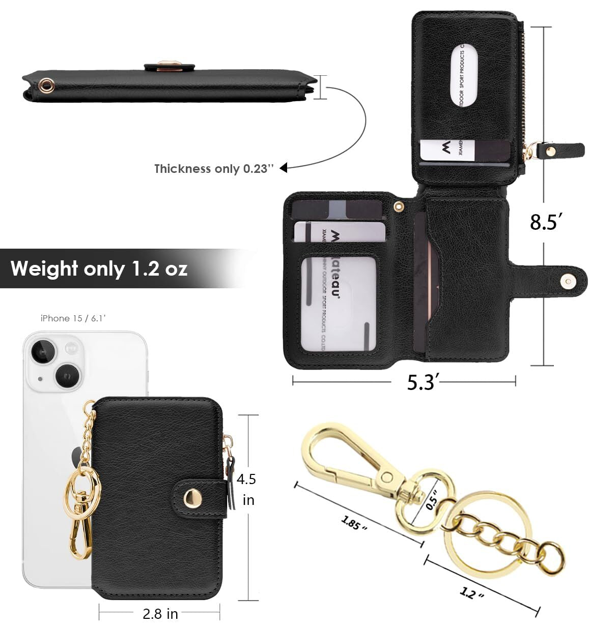 Mens RFID Blocking Leather Wallet Credit Card ID Holder