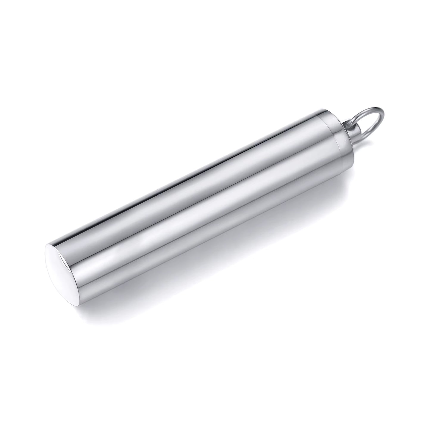 Vnox Memorial Jewelry,Cylinder Open Urn Pendant Necklace,Stainless Steel Cylinder Open Urn Pendant Necklace Steel Color Men'S