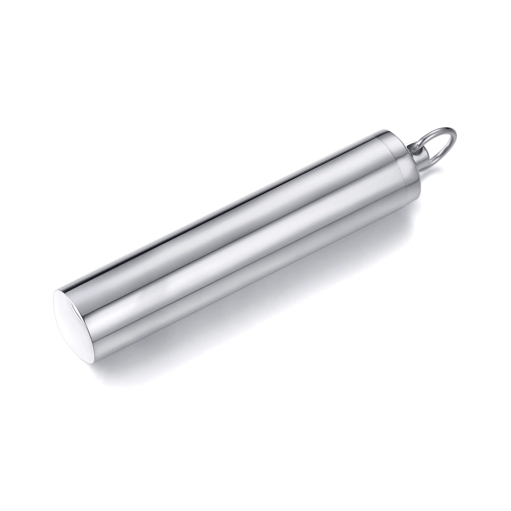 Vnox Memorial Jewelry,Cylinder Open Urn Pendant Necklace,Stainless Steel Cylinder Open Urn Pendant Necklace Steel Color Men'S